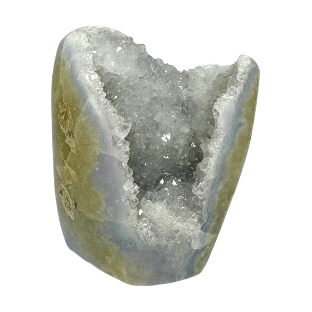 Blue Lace Agate Geode – Calming Crystal for Communication & Emotional Balance