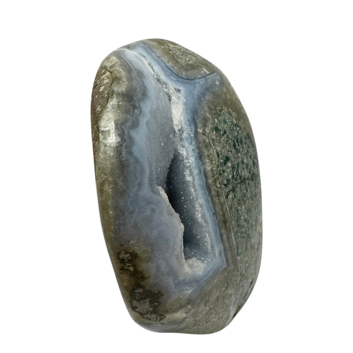 Blue Lace Agate Geode – Calming Crystal for Communication & Emotional Balance