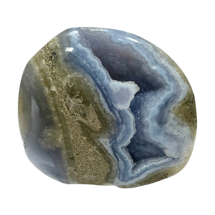 Blue Lace Agate Geode – Calming Crystal for Communication & Emotional Balance