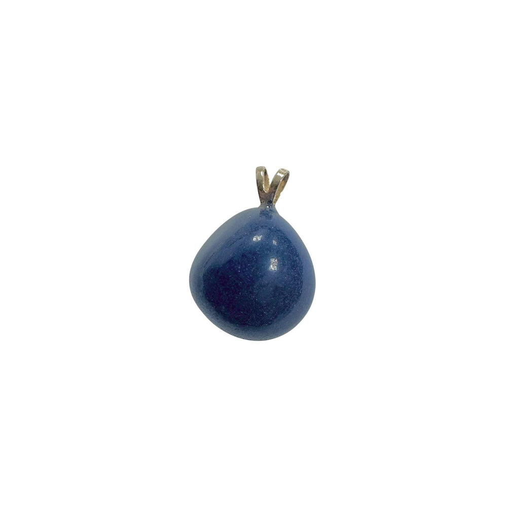 GeoFossils Blue Quartz Sterling Silver Pendant – Madagascan blue quartz crystal in sterling silver setting – calming and clarity jewellery – handmade in the UK.