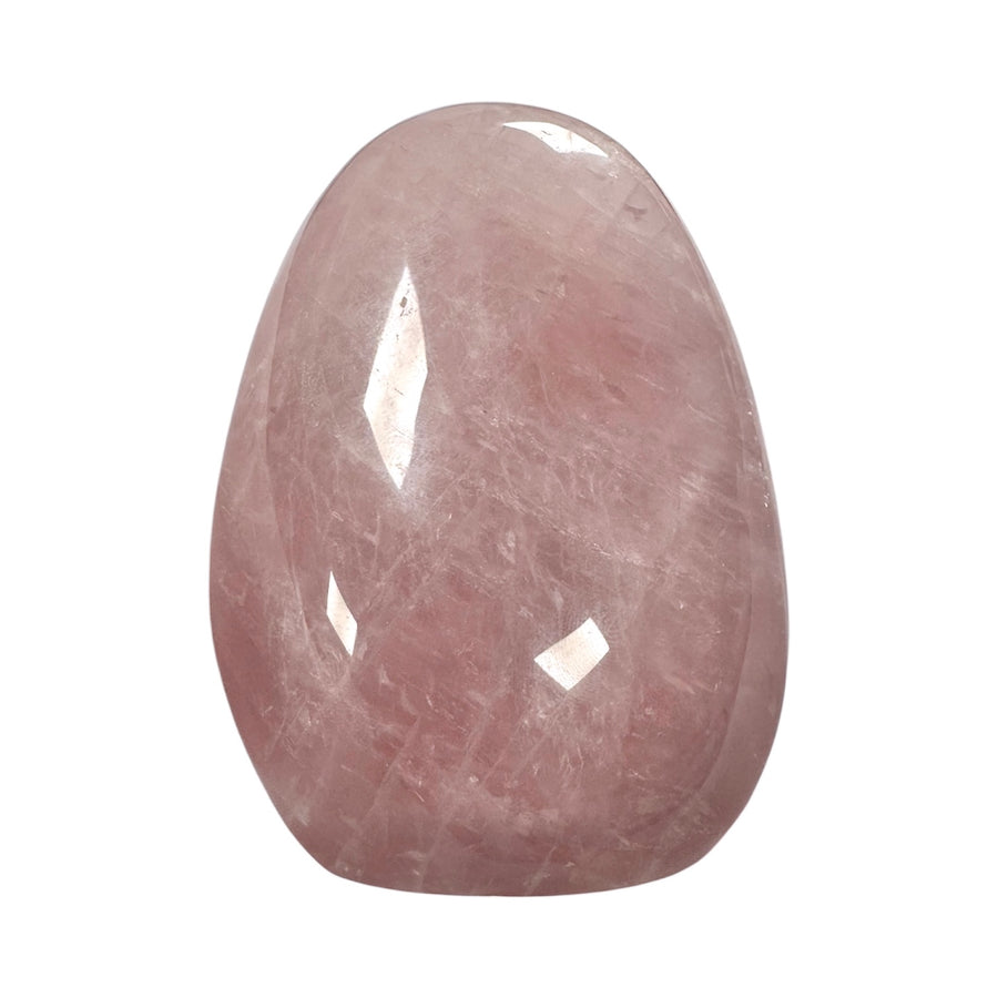 GeoFossils Blue Rose Quartz Freeform 75mm – Madagascan blue-pink quartz crystal carving for love, clarity, and calm communication, polished gemstone made in the UK.