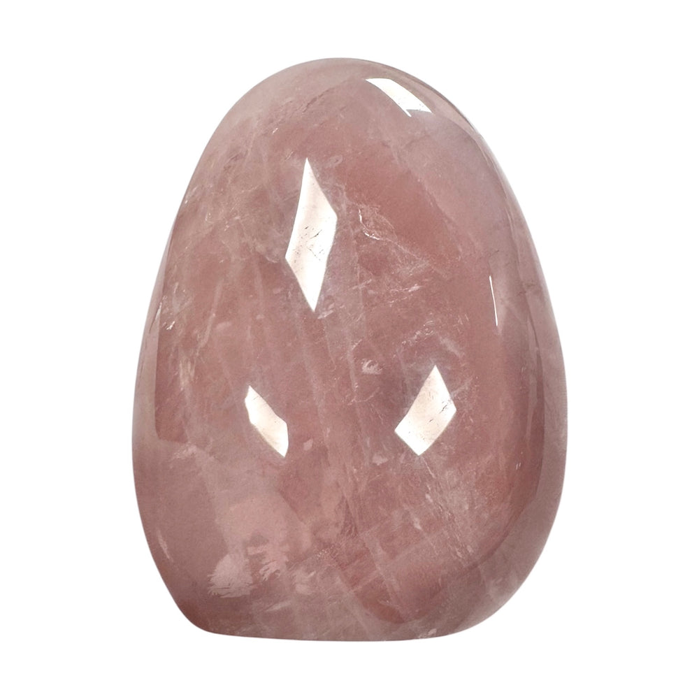 GeoFossils Blue Rose Quartz Freeform 75mm – Madagascan blue-pink quartz crystal carving for love, clarity, and calm communication, polished gemstone made in the UK.