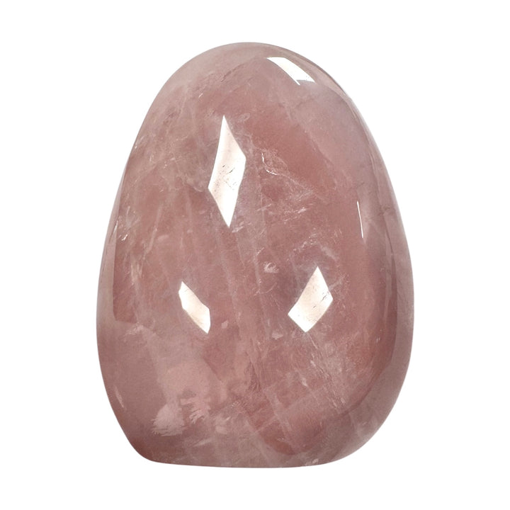 GeoFossils Blue Rose Quartz Freeform 75mm – Madagascan blue-pink quartz crystal carving for love, clarity, and calm communication, polished gemstone made in the UK.