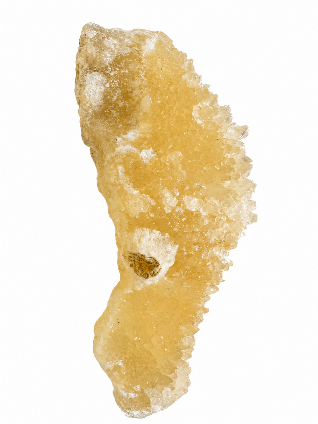 Side profile of a UV reactive Calcite specimen from the historic Winterberg Mine, Germany.