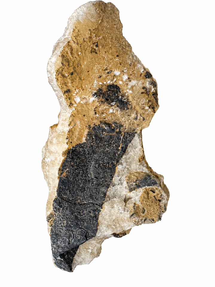 Reverse view of a natural Calcite specimen from the closed Winterberg Mine, Germany.