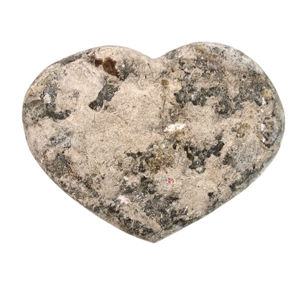 Flat celestite heart with sparkling clusters, 1.02kg, perfect for altars and sacred spaces, promoting calm, clarity, and spiritual alignment.