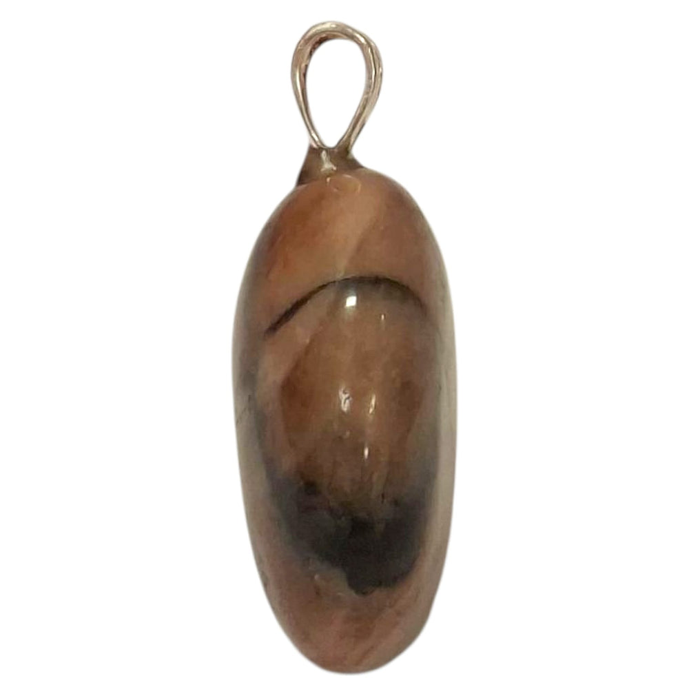 Chiastolite pendant with natural cross pattern set in hallmarked sterling silver – protective crystal necklace for grounding, insight, and spiritual shielding