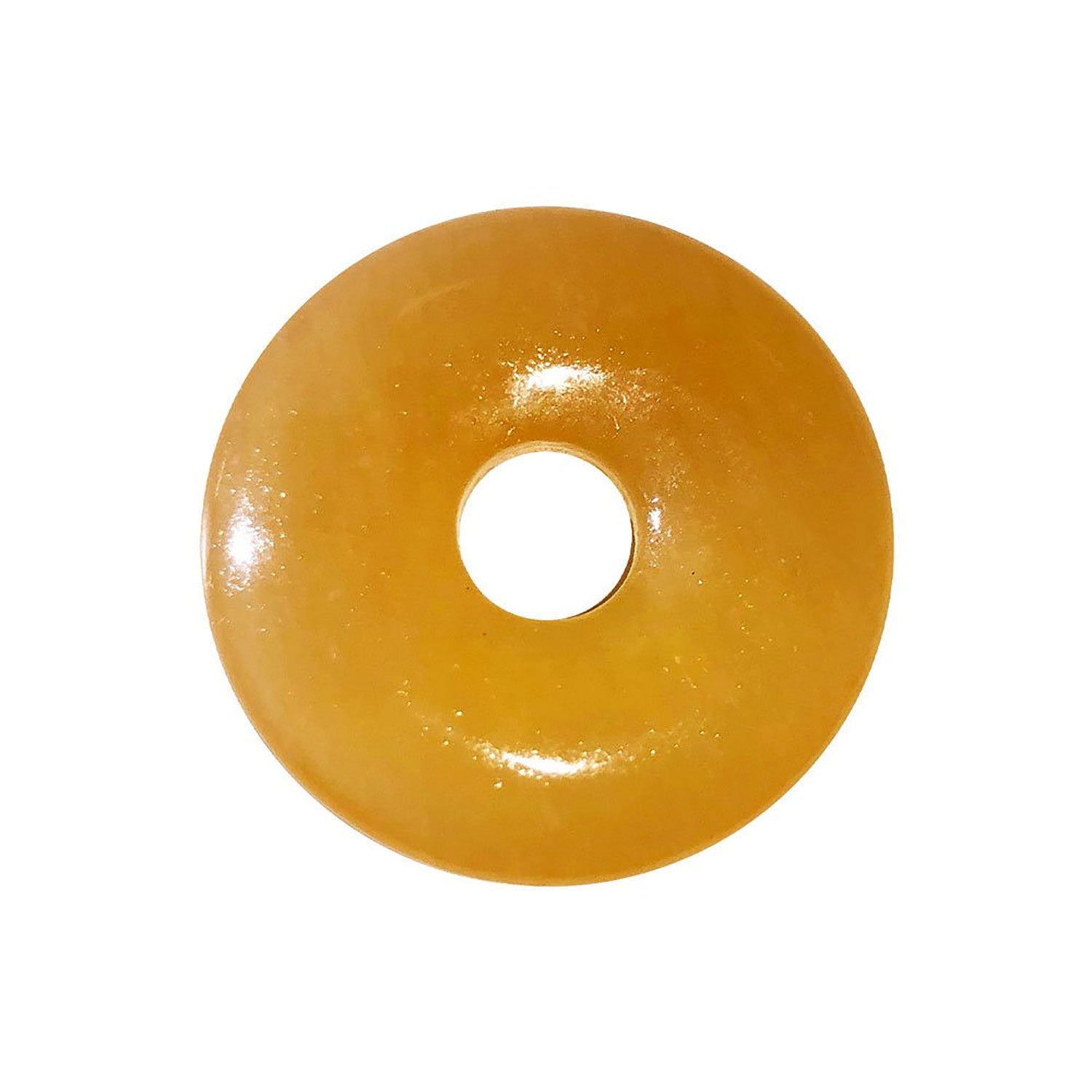 Orange Calcite Munay Ki Pi Donut by GeoFossils – smooth, warm orange circular stone, perfect for creativity, motivation, and connecting with the Sacral and Solar Plexus Chakras in Andean spiritual practices.