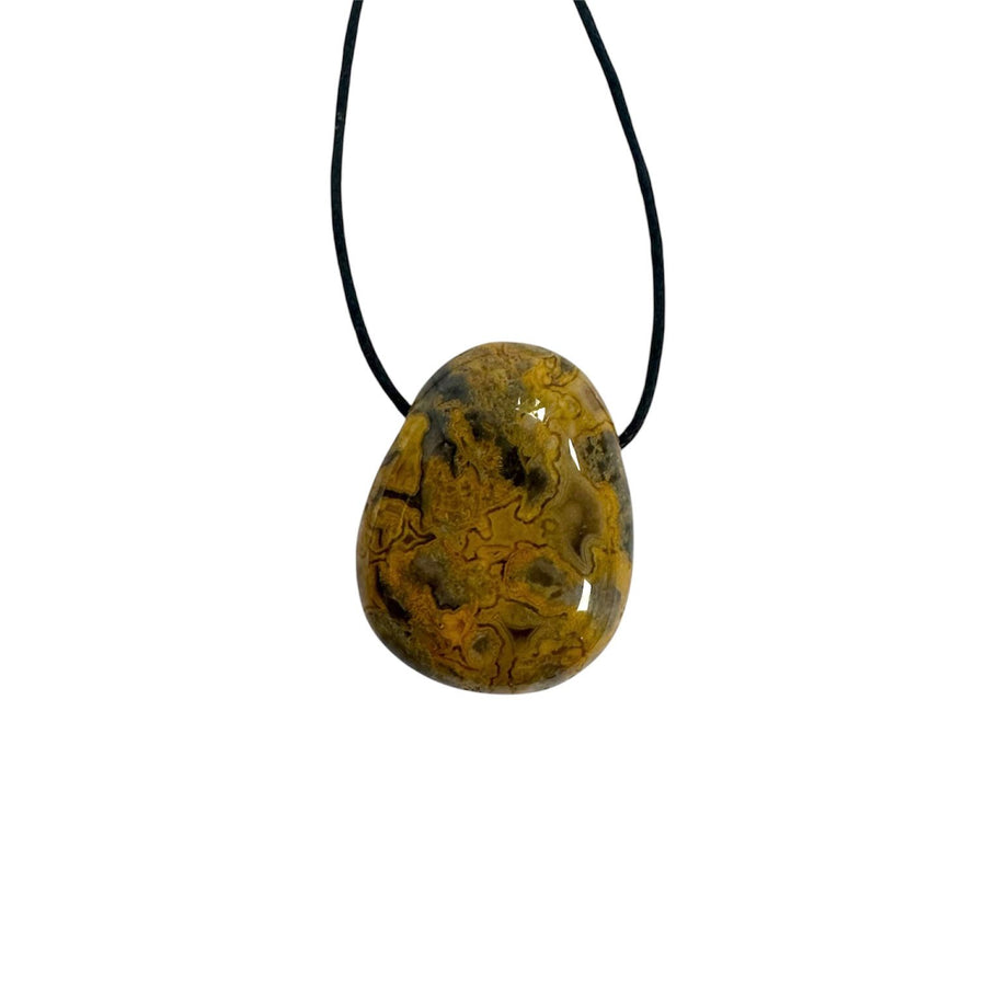 GeoFossils Crazy Lace Agate Polished Drilled Tumble Stone – banded agate for jewellery making