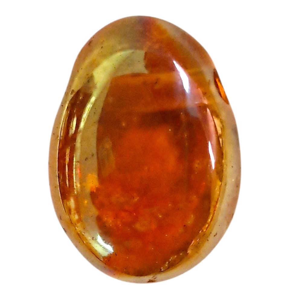 GeoFossils Sunset Aura Drilled Quartz – uplifting treated crystal for wearable energy tools.