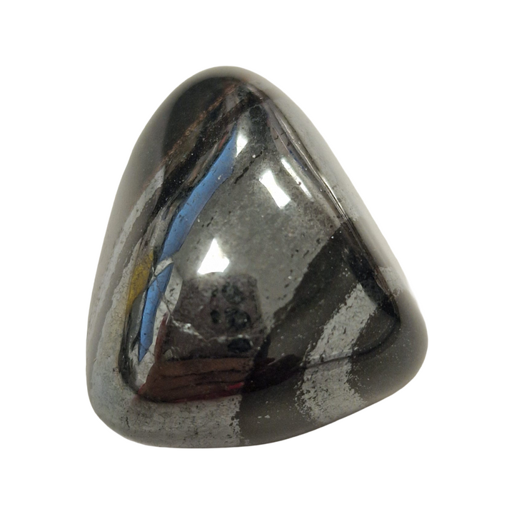 Polished Eisenkiesel side-drilled tumble stone with rich iron-red tones and quartz clarity. A powerful energising crystal that boosts willpower, courage, and protection. Perfect for jewellery making or grounding rituals.