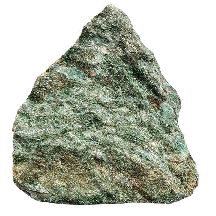 GeoFossils Raw Fuchsite Freeform – shimmering green crystal for heart healing, emotional renewal, and compassionate energy work.