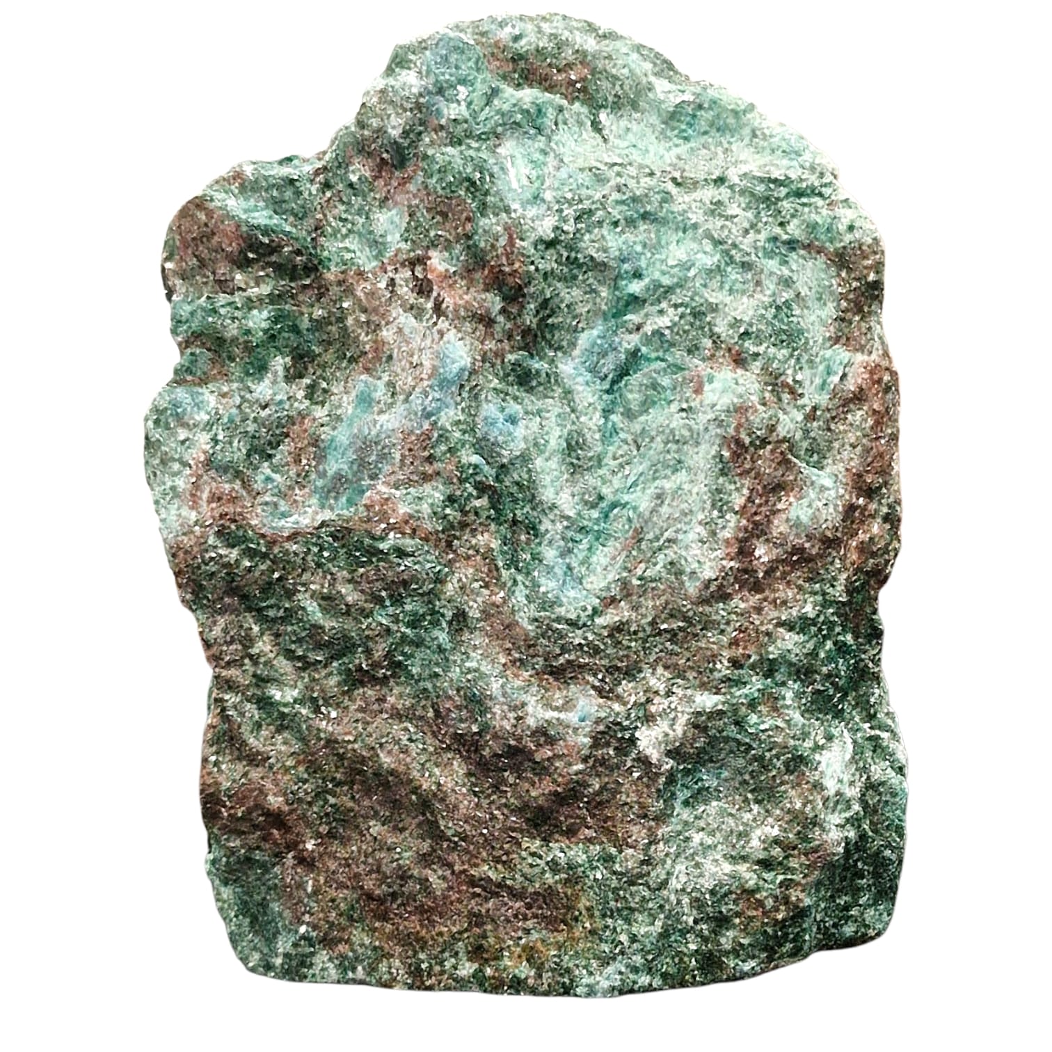 GeoFossils Raw Fuchsite Freeform – shimmering green crystal for heart healing, emotional renewal, and compassionate energy work.