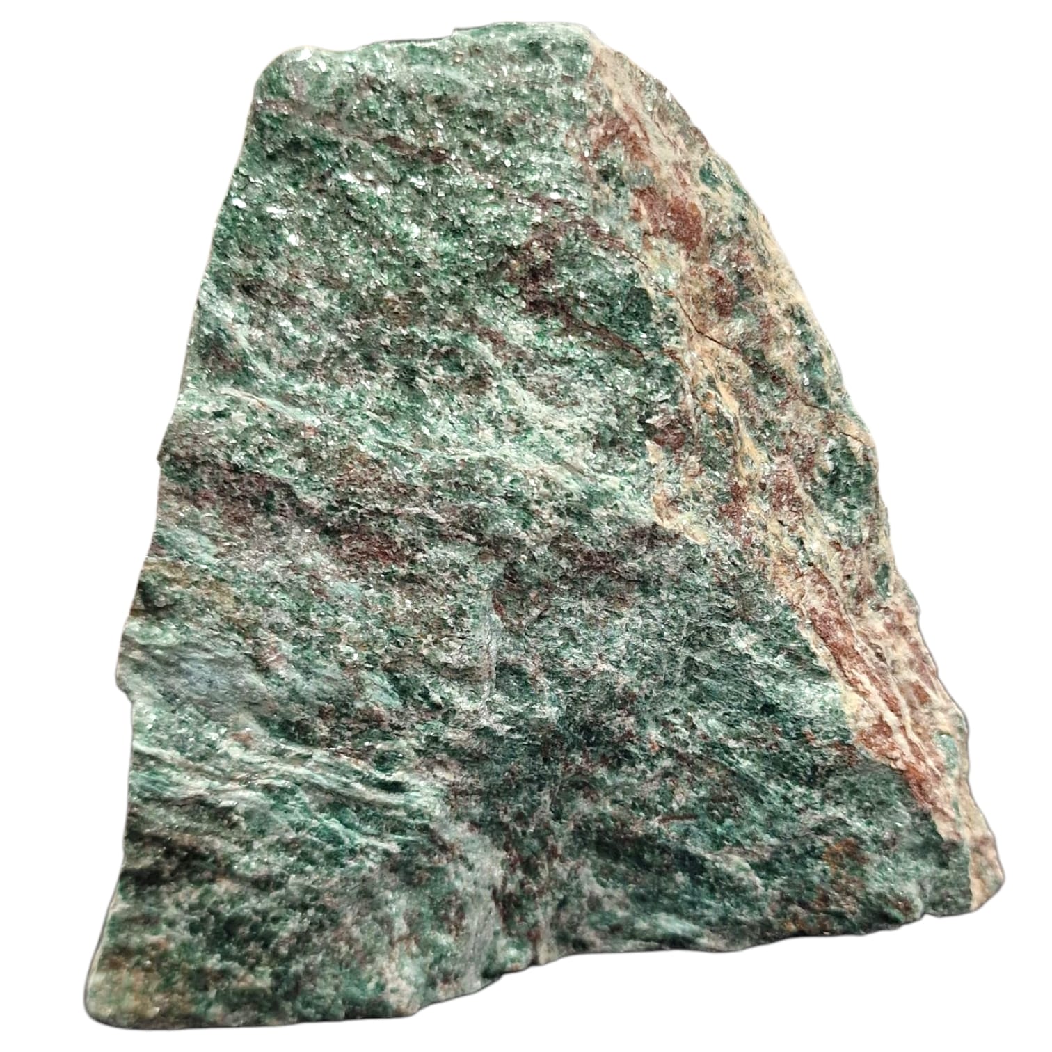 GeoFossils Raw Fuchsite Freeform – shimmering green crystal for heart healing, emotional renewal, and compassionate energy work.