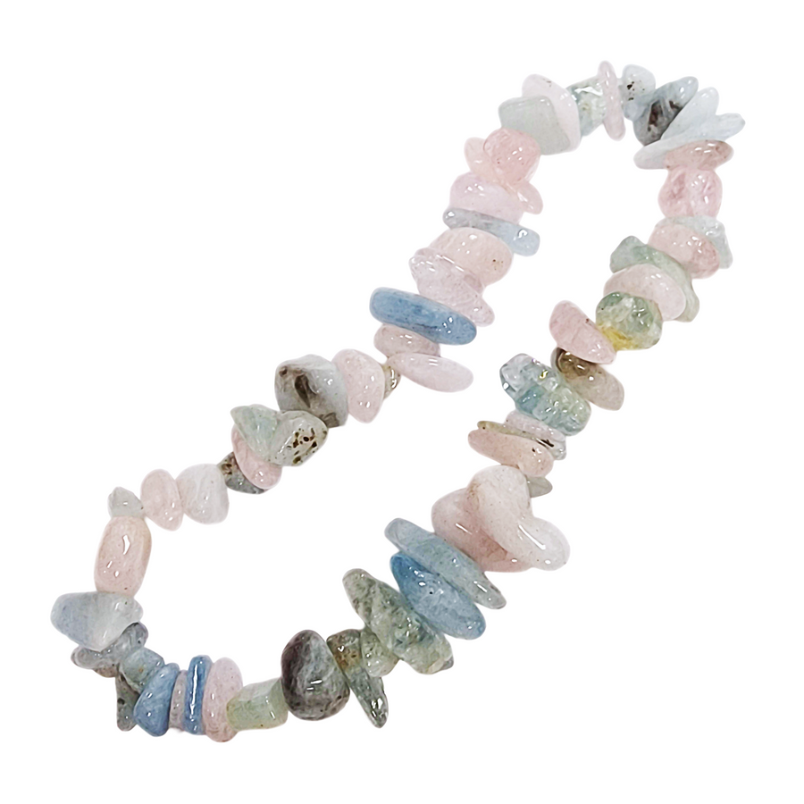 Mixed Beryl Gem Chip bracelet with natural crystal chips

Crystal bracelet for emotional healing, clarity, and compassion

Crystal chip bracelet with elastic fit for daily wear