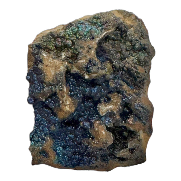 Natural Goethite crystal cluster with iridescent rainbow colors – grounding healing stone for mineral collectors and crystal energy work