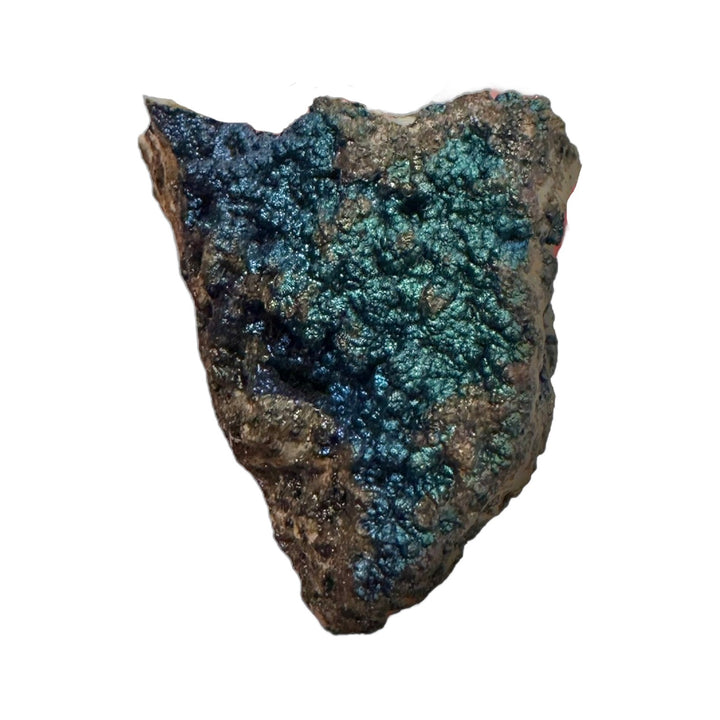 GeoFossils natural Goethite cluster – metallic rainbow crystal specimen for geology lovers, healing grids, and mineral collections.
