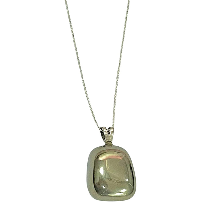 Healer’s Gold pendant with shimmering gold and black tones set in hallmarked sterling silver – crystal necklace for energy balance, protection and vitality