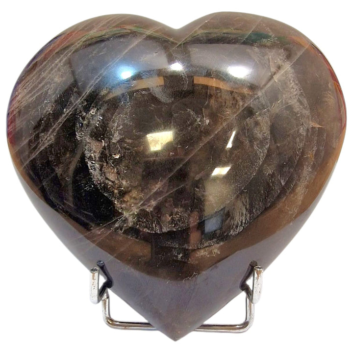 GeoFossils Black Moonstone Heart – Exact Crystal Piece Shown for Emotional Support and Intuitive Insight