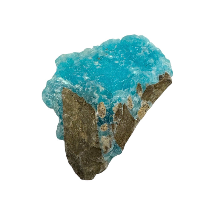 GeoFossils Hemimorphite Specimen 10g (DRC) – exact crystal shown, blue-green zinc silicate for communication, compassion, and emotional healing. Natural gemstone prepared in the UK.