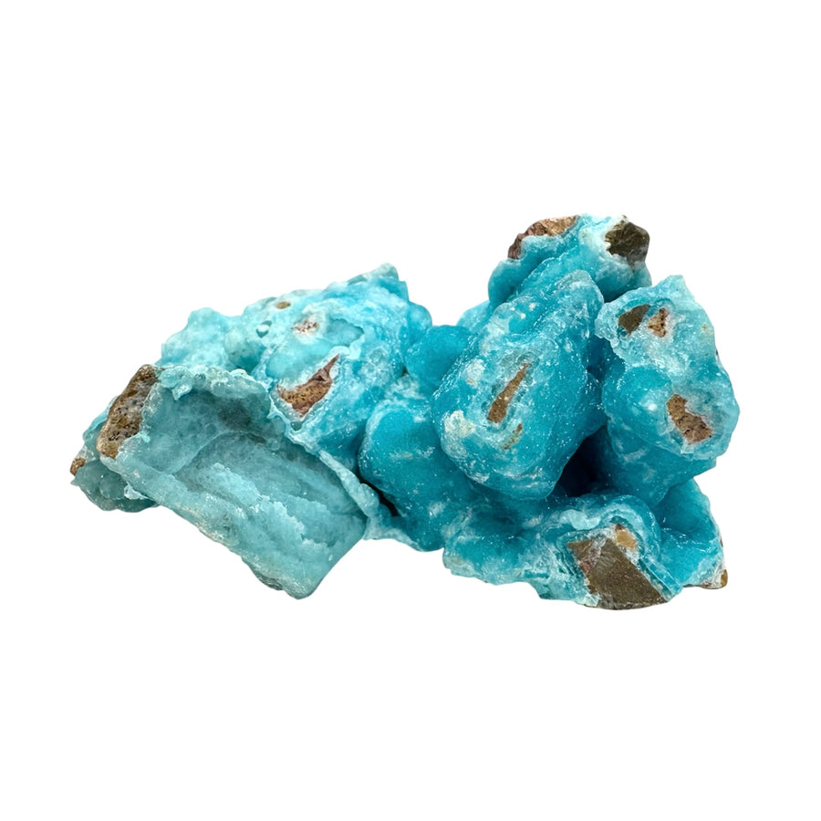 GeoFossils Hemimorphite Specimen 150g – exact crystal shown, blue-green zinc silicate for compassion, communication, and emotional healing. Prepared in the UK.