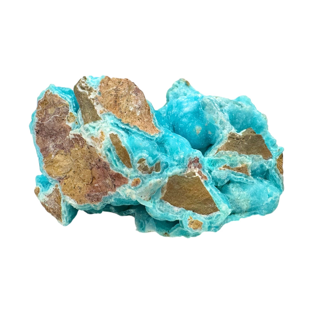 GeoFossils Hemimorphite Specimen 150g – exact crystal shown, blue-green zinc silicate for compassion, communication, and emotional healing. Prepared in the UK.
