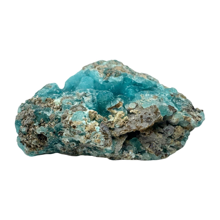 GeoFossils Hemimorphite Specimen 48g (DRC) – exact crystal shown, blue-green zinc silicate for communication, compassion, and healing. Natural gemstone prepared in the UK.