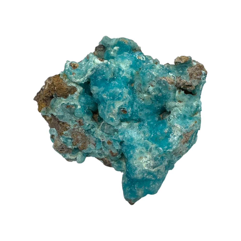 GeoFossils Hemimorphite Specimen 90g (DRC) – exact blue-green zinc silicate crystal shown, for communication, compassion, and emotional healing. Prepared in the UK.