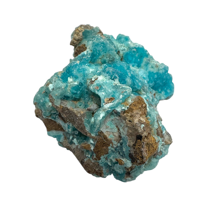 GeoFossils Hemimorphite Specimen 90g (DRC) – exact blue-green zinc silicate crystal shown, for communication, compassion, and emotional healing. Prepared in the UK.