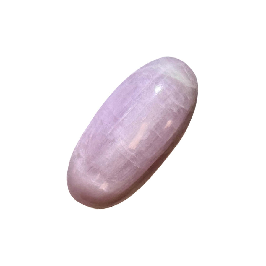 GeoFossils Kunzite Shiva Lingham 30mm – intuitively picked, polished lilac-pink crystal for love, emotional healing, and spiritual balance.
