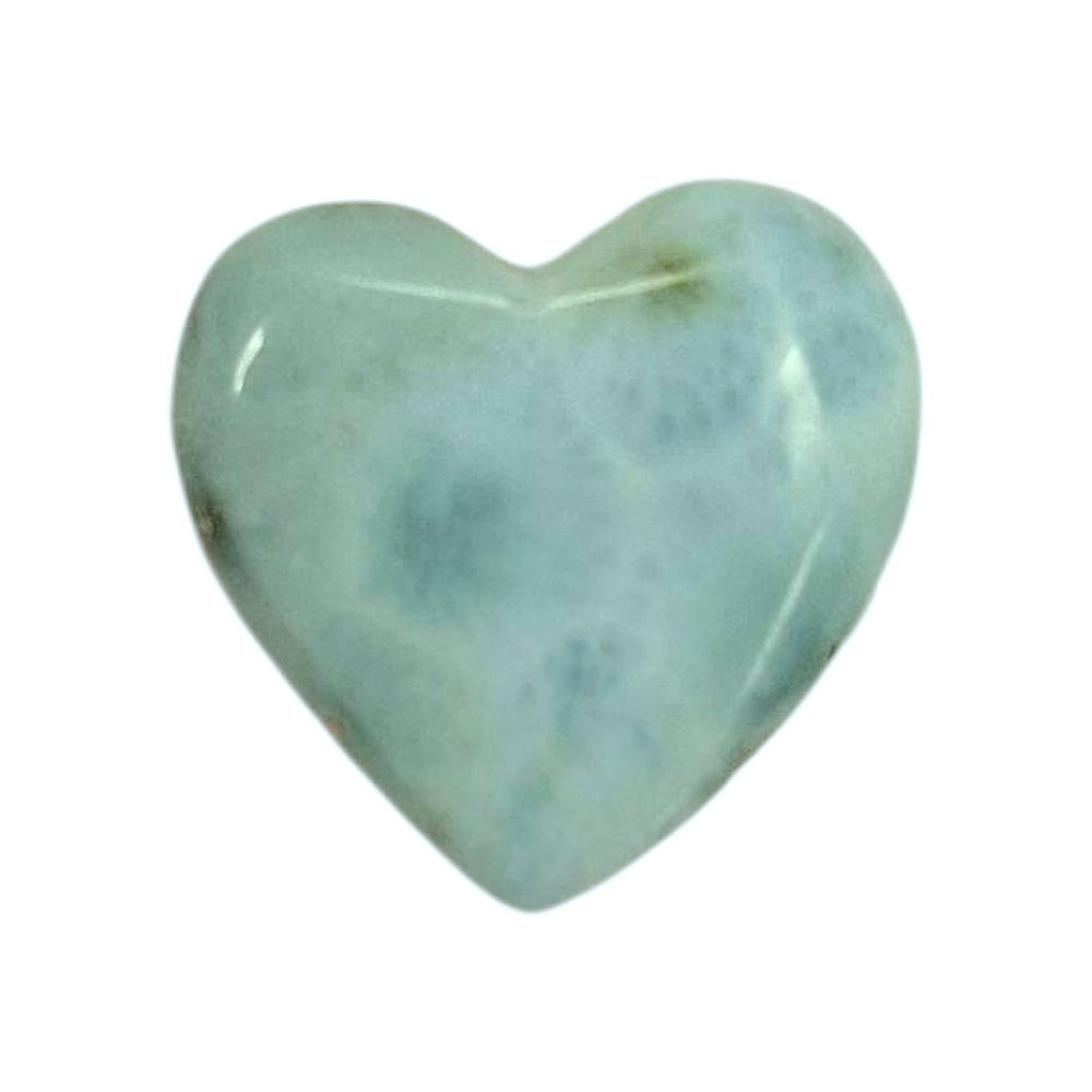Mini Larimar heart carving in soothing blue tones for love energy
