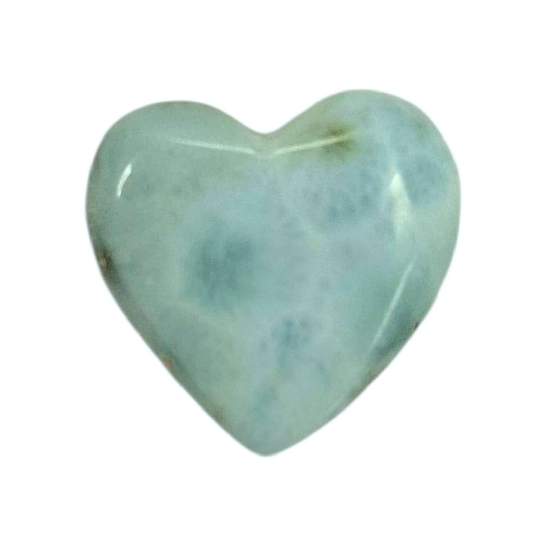 Mini Larimar heart carving in soothing blue tones for love energy