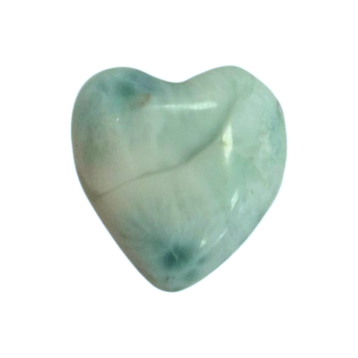 Mini Larimar heart carving in soothing blue tones for love energy