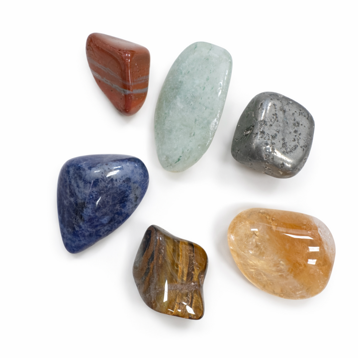 Tumbled crystals included in the Luck and Prosperity crystal set