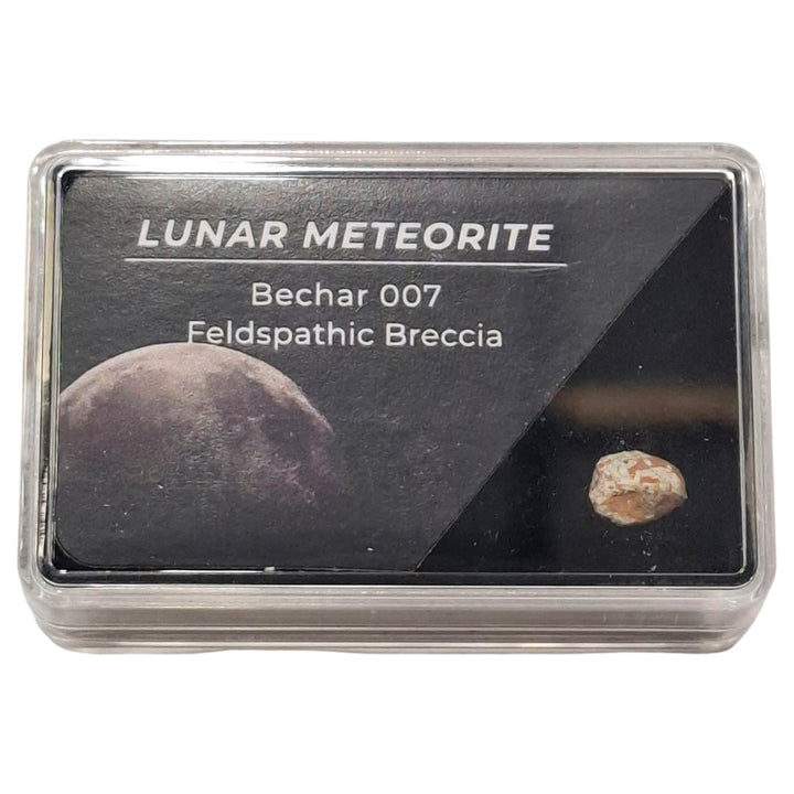 GeoFossils Bechar 007 Lunar Meteorite – Feldspathic Breccia Fragment from the Moon in Display Box
