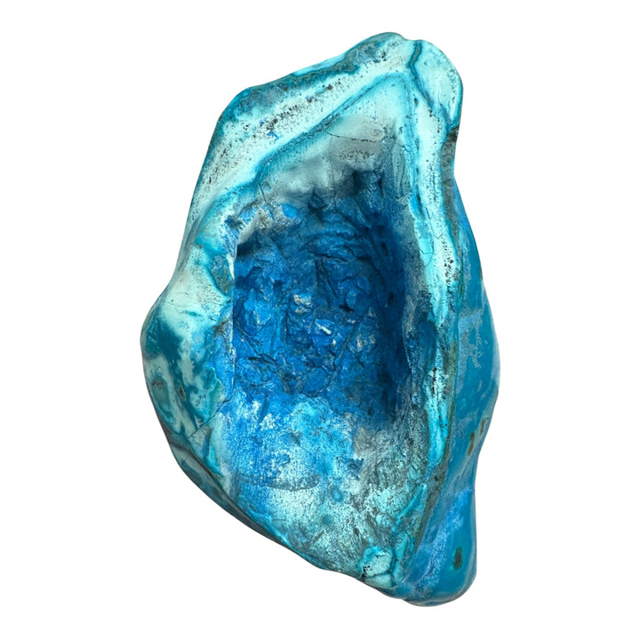 Polished Malachite Chrysocolla and Plancheite cave mineral from the Democratic Republic of Congo
