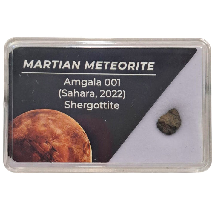 GeoFossils Martian Meteorite – Amalga 001 Shergottite Fragment from Mars in Display Box