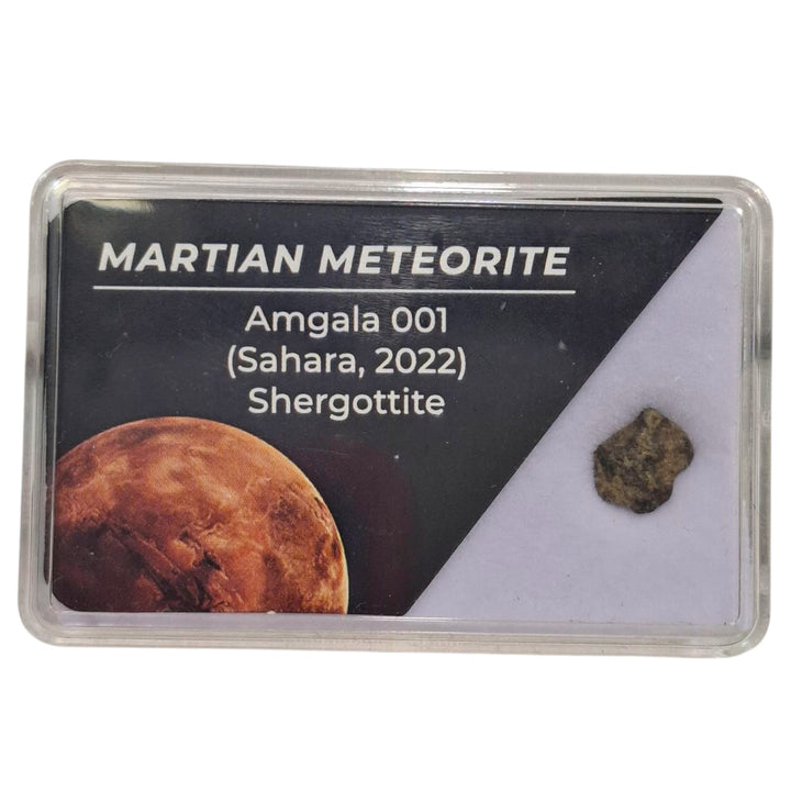 GeoFossils Martian Meteorite – Amalga 001 Shergottite Fragment from Mars in Display Box