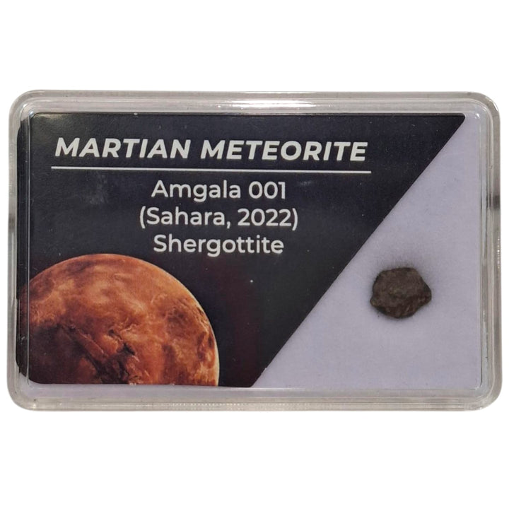 GeoFossils Martian Meteorite – Amalga 001 Shergottite Fragment from Mars in Display Box