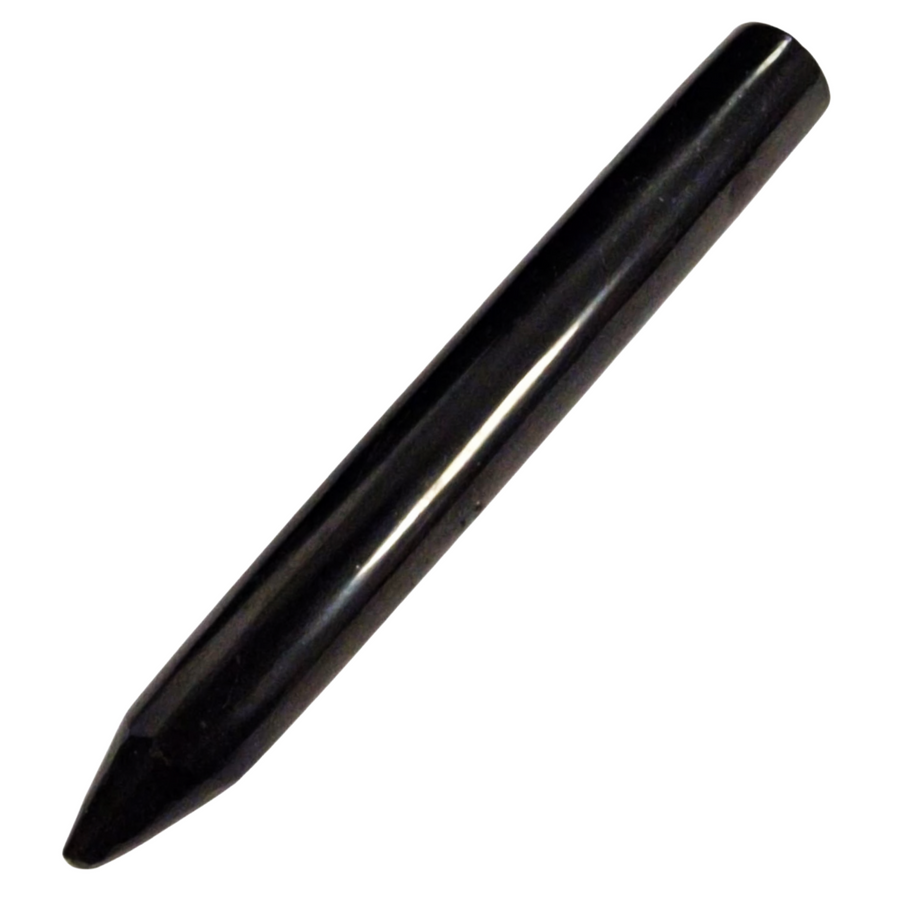 GeoFossils Crayon Shungite Massage Wand – tapered black crystal wand for EMF protection, energy focus and grounding precision