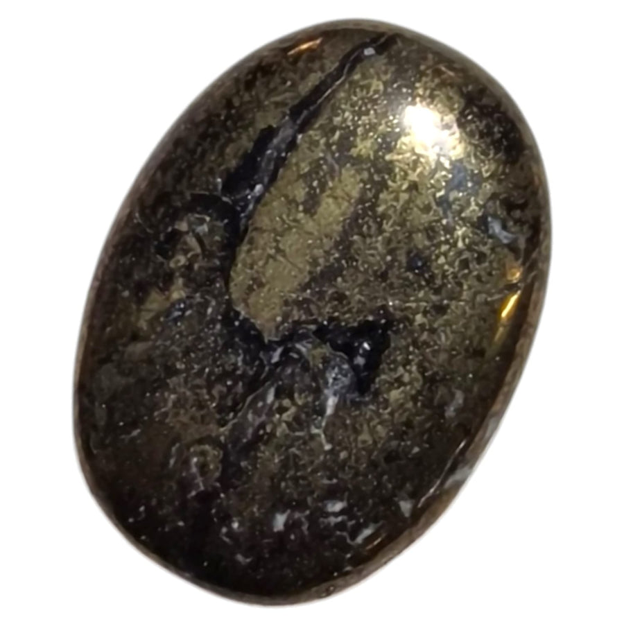Medium Oval Healer Gold by GeoFossils – Powerful Stone for Energy Amplification, Healing, and Solar Plexus Chakra Balance