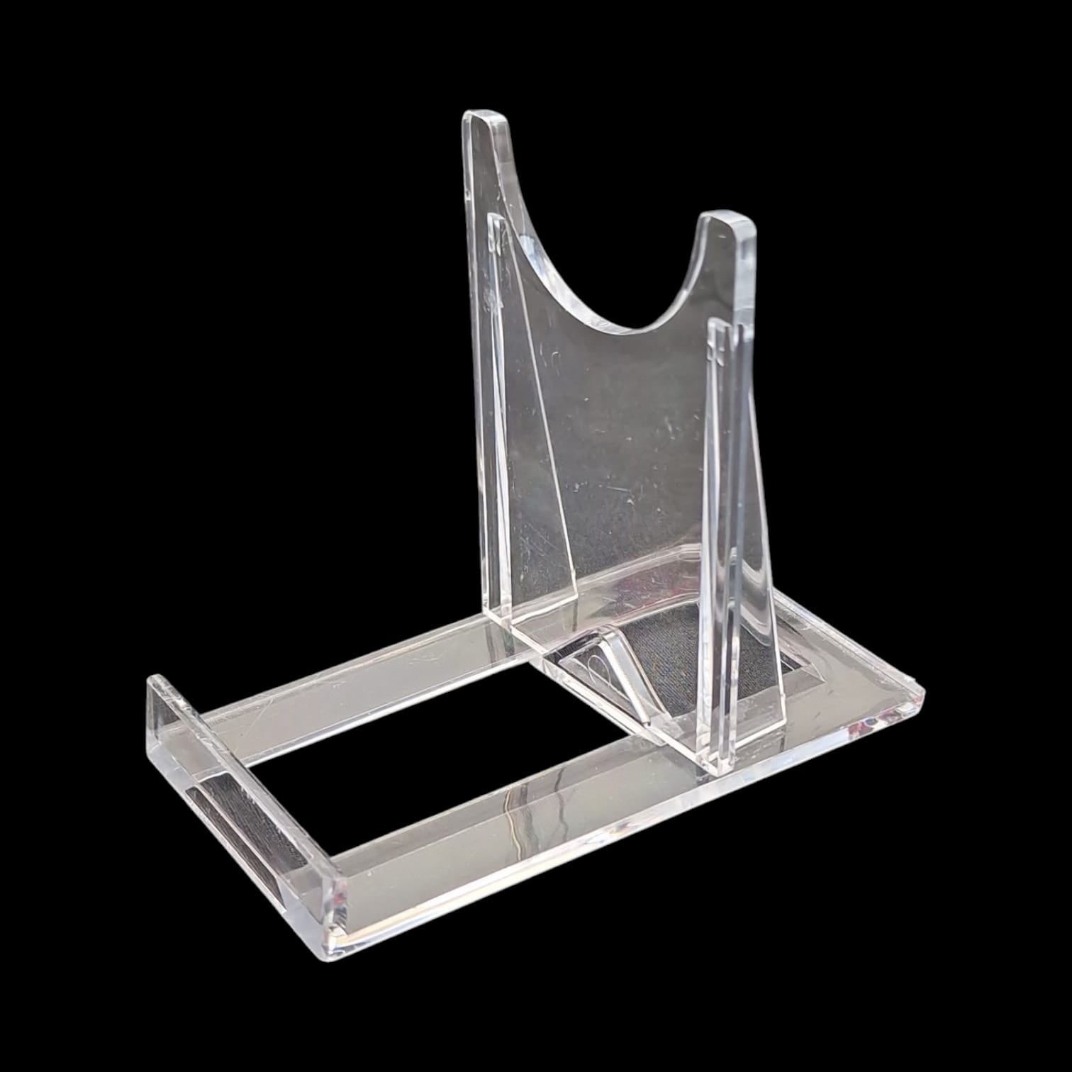 GeoFossils Medium: Medium 80x95mm agate slice stand, ideal for mid-sized mineral or crystal displays (10 pack).