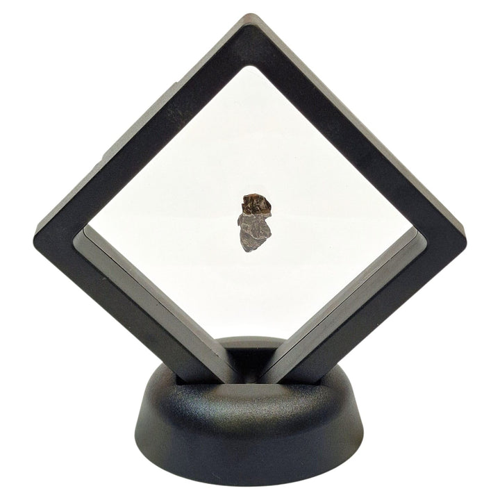 GeoFossils Small Campo del Cielo Meteorite – Authentic Iron-Nickel Fragment from Argentina displayed in Black Floating Cube
