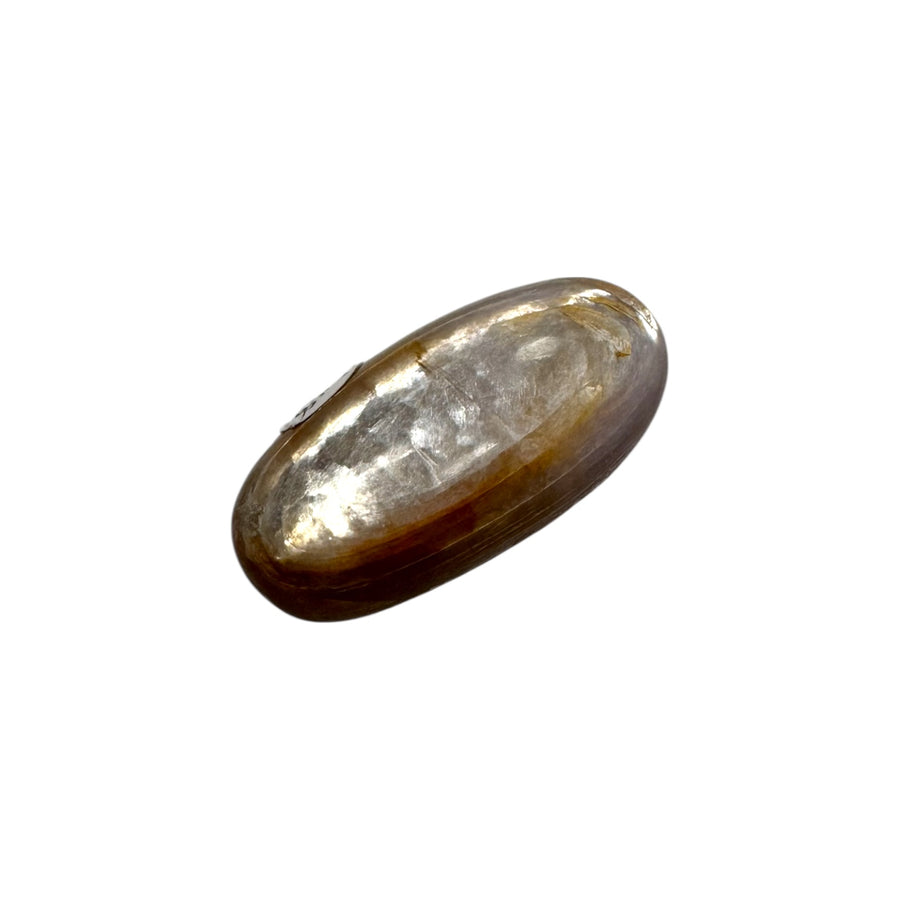 GeoFossils Mica Shiva Lingham 30mm – intuitively picked, polished reflective mineral for clarity, protection, and balance.