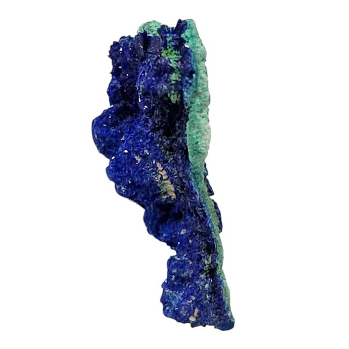 GeoFossils – Crystalline Azurite specimen with rich electric blue crystal formations ideal for intuitive and spiritual work.