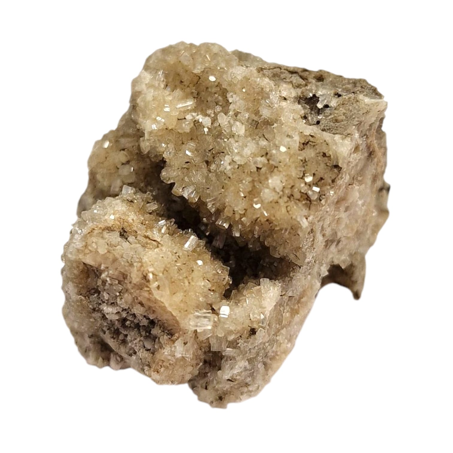 GeoFossils Brewsterite Mineral Specimen from Whitesmith Mine, Strontian – featuring soft, radiating strontium-rich crystals with a pearly lustre.