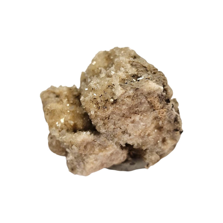 GeoFossils Brewsterite Mineral Specimen from Whitesmith Mine, Strontian – featuring soft, radiating strontium-rich crystals with a pearly lustre.