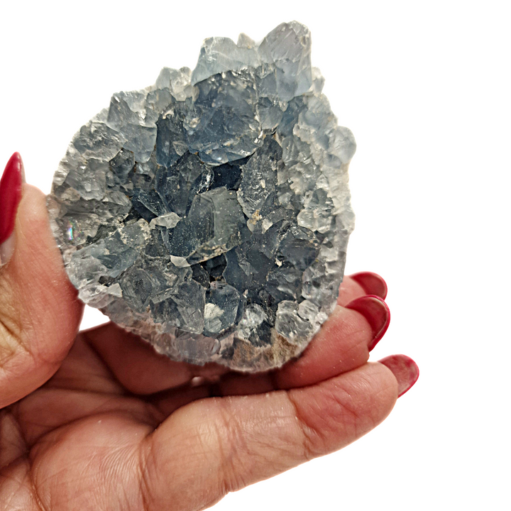 GeoFossils Celestite Cluster blue crystal for sleep and calming energy