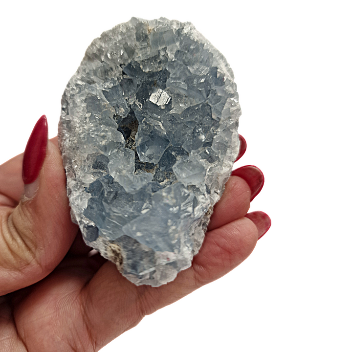 GeoFossils Celestite cluster high vibration crystal for spiritual connection