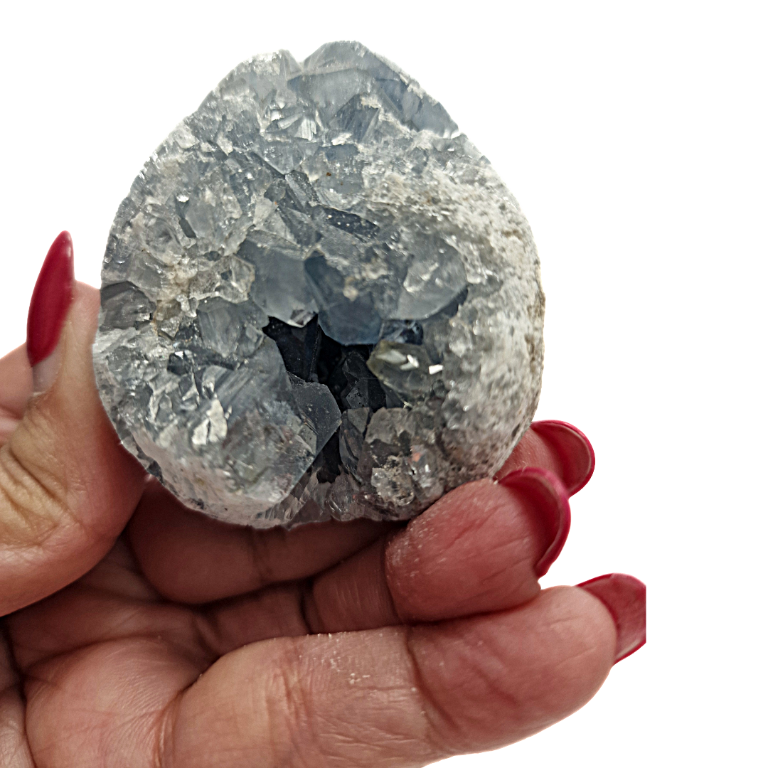 GeoFossils Celestite calming crystal for meditation and sleep
